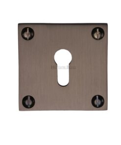 Heritage Brass Standard Square Slim Key Escutcheon, Matt Bronze