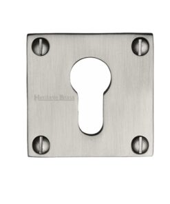 Heritage Brass Euro Profile Square Slim Key Escutcheon, Satin Nickel