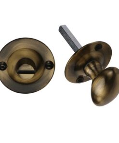 Heritage Brass Round 36mm Diameter Turn & Release, Antique Brass