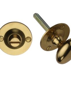 Heritage Brass Round 36mm Diameter Turn & Release, Polished Brass
