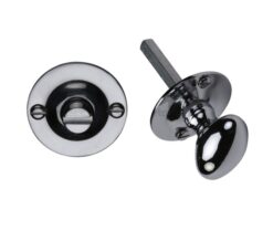 Heritage Brass Round 36mm Diameter Turn & Release, Polished Chrome