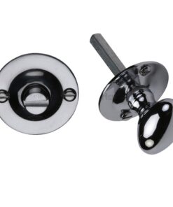 Heritage Brass Round 36mm Diameter Turn & Release, Polished Chrome