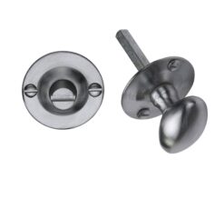 Heritage Brass Round 36mm Diameter Turn & Release, Satin Chrome