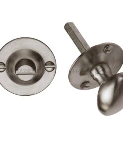 Heritage Brass Round 36mm Diameter Turn & Release, Satin Nickel