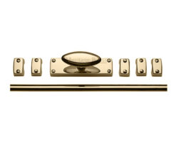 Heritage Brass Espagnolette Bolt (Provided With 1M & 1.5M Bar), Polished Brass