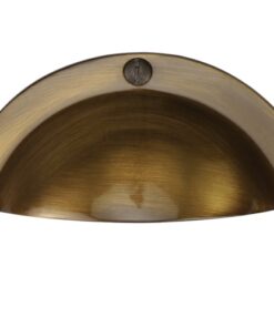 Heritage Brass Cabinet Drawer Pull Handle (86mm C/C), Antique Brass