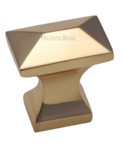 Heritage Brass Anvil Design Pyramid Cabinet Knob, Polished Brass