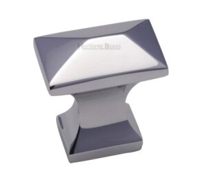 Heritage Brass Anvil Design Pyramid Cabinet Knob, Polished Chrome
