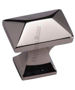 Heritage Brass Anvil Design Pyramid Cabinet Knob, Polished Nickel