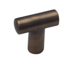 Heritage Brass T-Shaped Cabinet Knob, Antique Brass