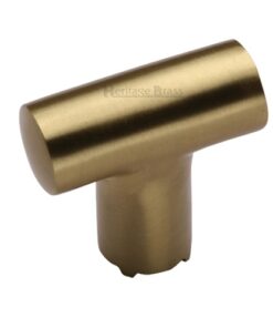 Heritage Brass T-Shaped Cabinet Knob, Satin Brass