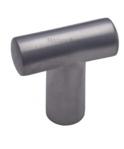 Heritage Brass T-Shaped Cabinet Knob, Satin Chrome