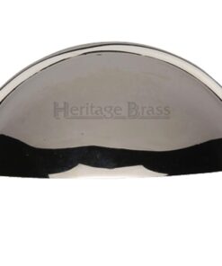 Heritage Brass Cabinet Drawer Pull Handle (57mm C/C), Polished Nickel