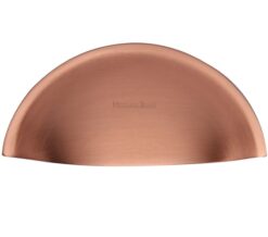 Heritage Brass Cabinet Drawer Pull Handle (57mm C/C), Satin Rose Gold