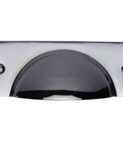 Heritage Brass Cabinet Drawer Pull Handle (112mm Length), Polished Chrome
