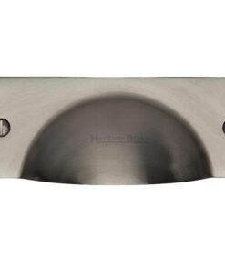 Heritage Brass Cabinet Drawer Pull Handle (112mm Length), Satin Nickel