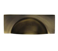 Heritage Brass Cabinet Drawer Pull Handle (57mm C/C), Antique Brass