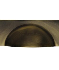 Heritage Brass Cabinet Drawer Pull Handle (57mm C/C), Antique Brass