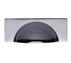 Heritage Brass Cabinet Drawer Pull Handle (57mm C/C), Polished Chrome