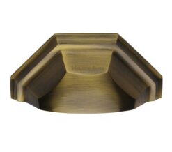 Heritage Brass Cabinet Drawer Pull Handle (89mm C/C), Antique Brass