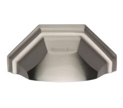 Heritage Brass Cabinet Drawer Pull Handle (89mm C/C), Satin Nickel