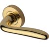 Heritage Brass Columbus Polished Brass Door Handles On Round Rose  (sold in pairs)