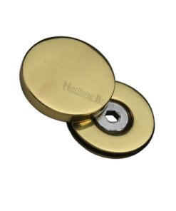 Heritage Brass Decorative Bolt Head Cover, Polished Brass
