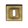 Heritage Brass Art Deco Standard Key Escutcheon, Antique Brass