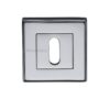 Heritage Brass Art Deco Standard Key Escutcheon, Polished Chrome