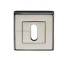 Heritage Brass Art Deco Standard Key Escutcheon, Polished Nickel