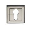 Heritage Brass Art Deco Euro Profile Key Escutcheon, Polished Nickel