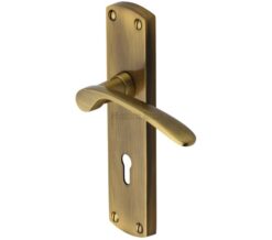 Heritage Brass Diplomat Antique Brass Door Handles  (sold in pairs)