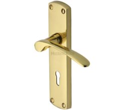 Heritage Brass Diplomat Polished Brass Door Handles(sold in pairs)