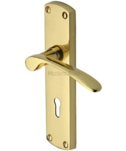 Heritage Brass Diplomat Polished Brass Door Handles(sold in pairs)