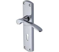 Heritage Brass Diplomat Polished Chrome Door Handles  (sold in pairs)