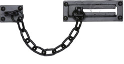 M Marcus Door Chain (106mm x 38mm), Smooth Black Iron  (sold in pairs)