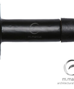 M Marcus Projecting Cylinder Door Stop (72mm Projection), Smooth Black Iron