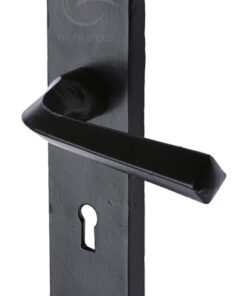 M Marcus Bridgnorth Door Handles, Smooth Black Iron  (sold in pairs)