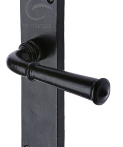 M Marcus Ashfield Door Handles, Smooth Black Iron  (sold in pairs)