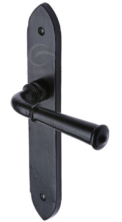 M Marcus Hadley Door Handles, Smooth Black Iron  (sold in pairs)