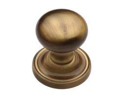 Heritage Brass Hampstead Mortice Door Knobs, Antique Brass  (sold in pairs)