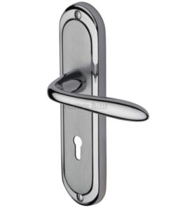 Heritage Brass Henley Apollo Finish, Polished Chrome & Satin Chrome Door Handles (sold in pairs)
