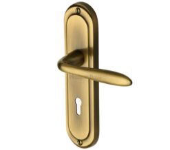 Heritage Brass Henley Antique Brass Door Handles -   (sold in pairs)