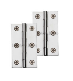Heritage Brass Extruded Brass Cabinet Hinges (Various Sizes), Polished Chrome  (sold in pairs)