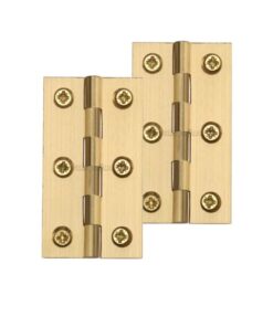Heritage Brass Extruded Brass Cabinet Hinges (2.5 Inch OR 3 Inch), Satin Brass (sold in pairs)