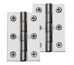 Heritage Brass 3 Inch Heavier Duty Double Phosphor Washered Butt Hinges, Polished Chrome  (sold in pairs)
