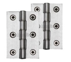 Heritage Brass 3 Inch Heavier Duty Double Phosphor Washered Butt Hinges, Satin Chrome  (sold in pairs)