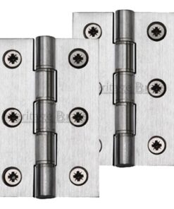 Heritage Brass 3 Inch Heavier Duty Double Phosphor Washered Butt Hinges, Satin Chrome  (sold in pairs)