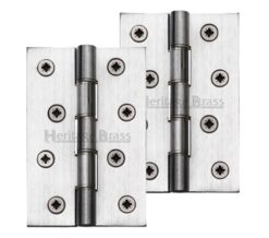 Heritage Brass 4" x 2 5/8" Heavier Duty Double Phosphor Washered Butt Hinges, Satin Chrome  (sold in pairs)