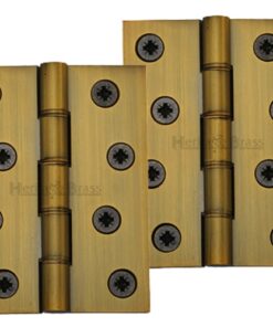 Heritage Brass 4 Inch Heavier Duty Double Phosphor Washered Butt Hinges, Antique Brass  (sold in pairs)